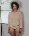 BASERANGE 25 Early Spring GENE Long Sleeve T-Shirt BAS-TOGNL-LW-SP25-HF HEN YELLOW/BUIO PINK